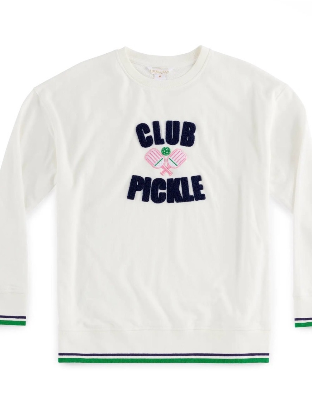 Club Pickle White Pickleball Sweatshirt - Cozy Logo Pullover